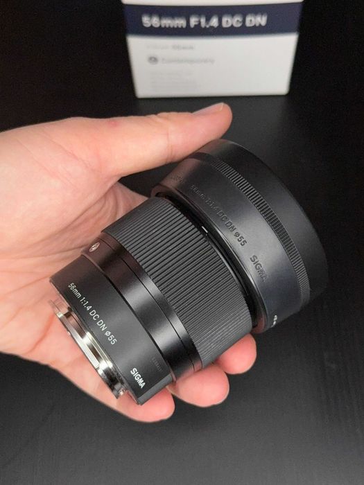 Sigma 56mm F1.4 DC DN (E-Mount) - Топ Състояние, Идеален за Портрети!
