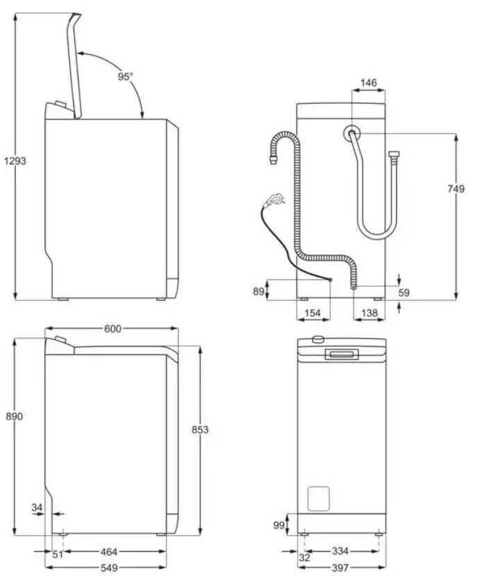 Пералня горно зареждане AEG  LTR6A40460