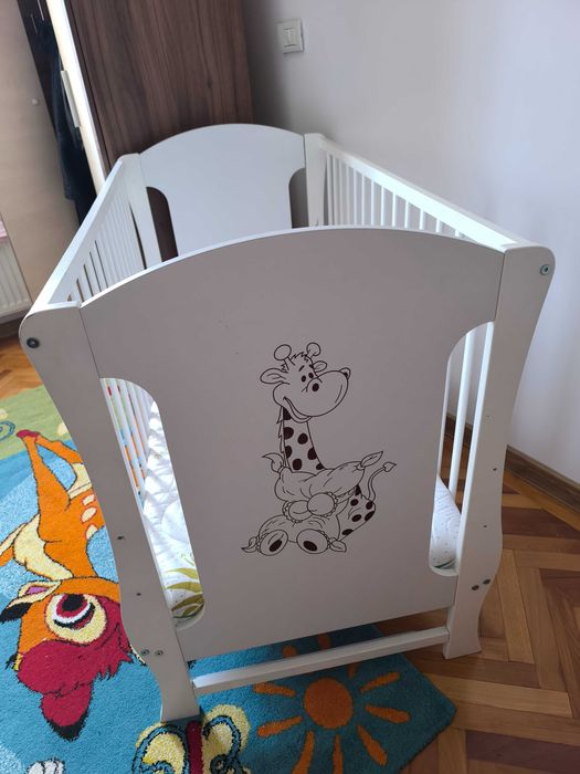 Pătuț copii 60*120 cu saltea, covorul și scaunul ,bonus