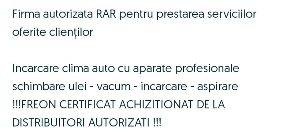 Incarcare Freon Auto