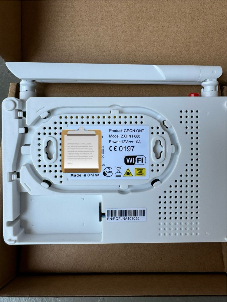 ZTE F660 V8.0 GPON Madem