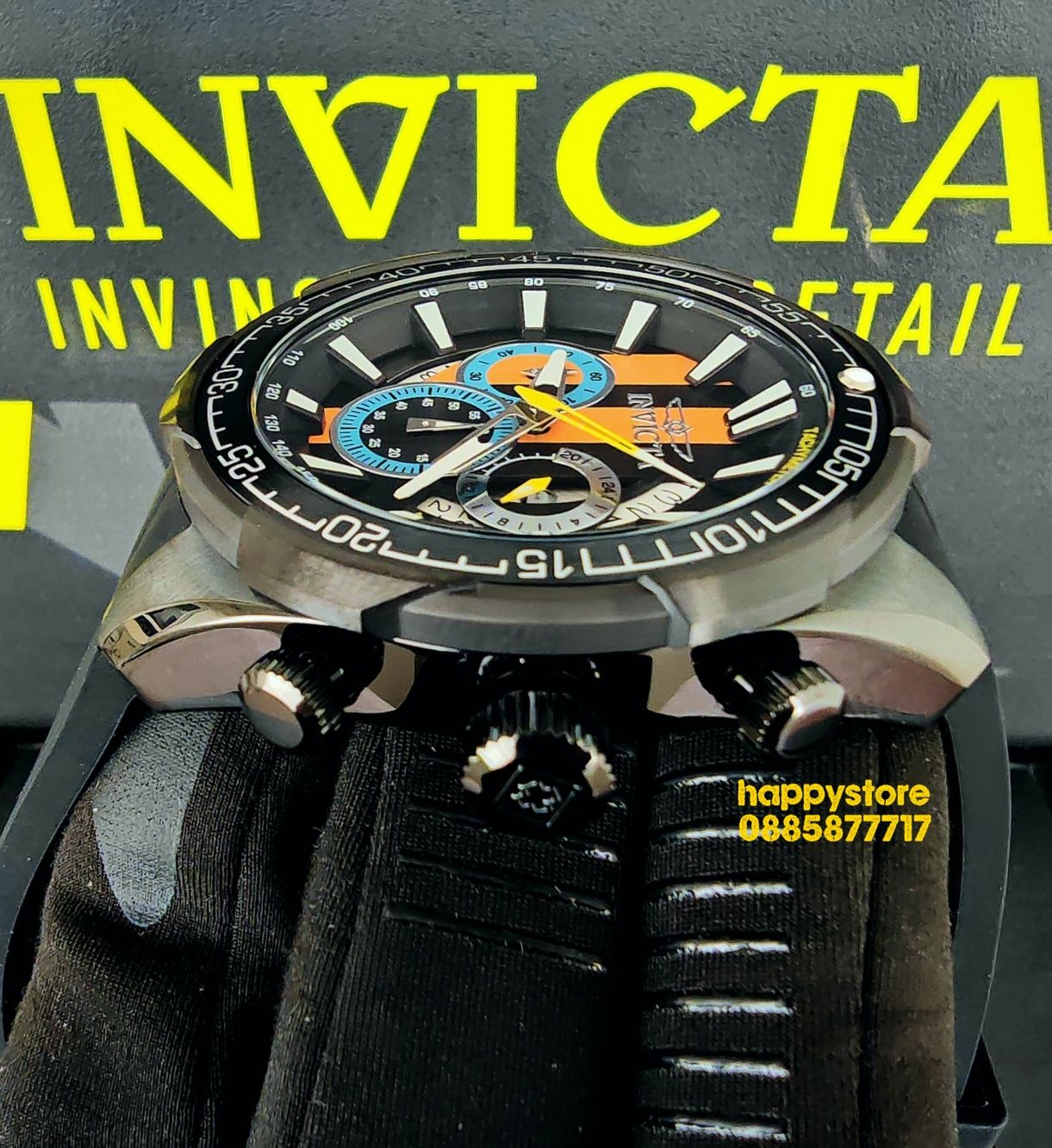 часовник INVICTA Racing Black 50 mm, Инвикта нов, ръчен часовник