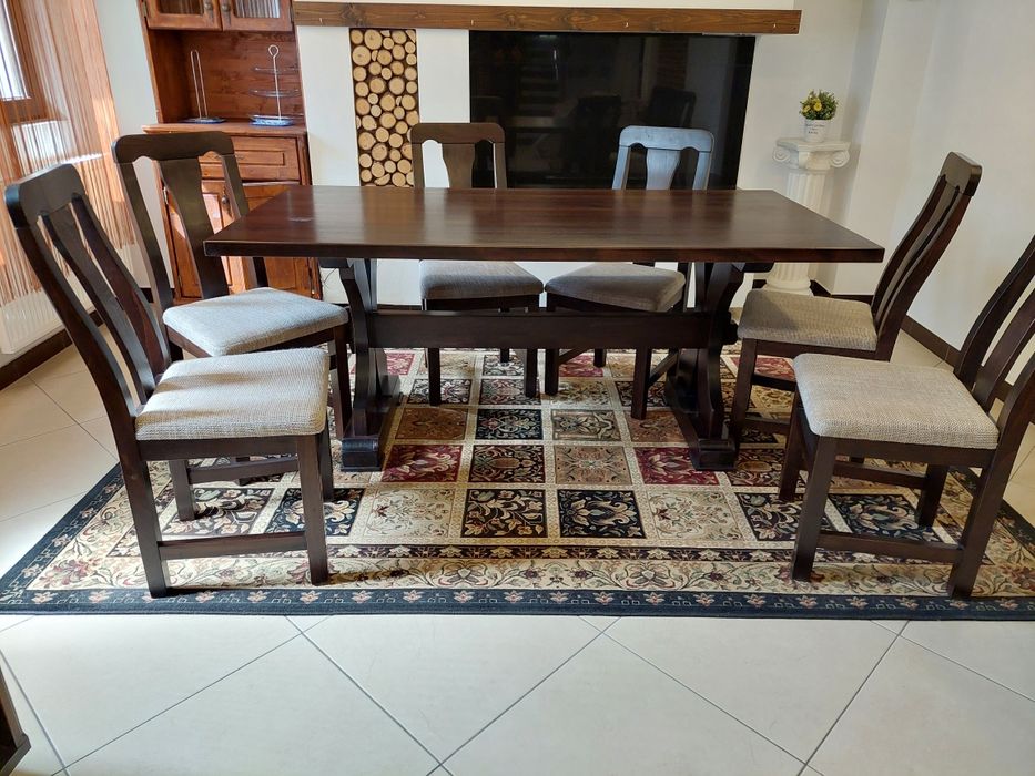 Masa + scaune din lemn masiv