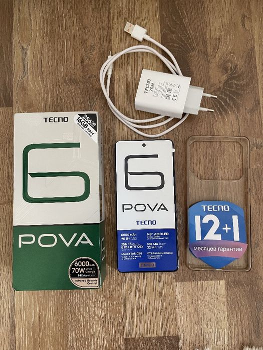 Продаю телефон Tecno Pova 6 (16/256)