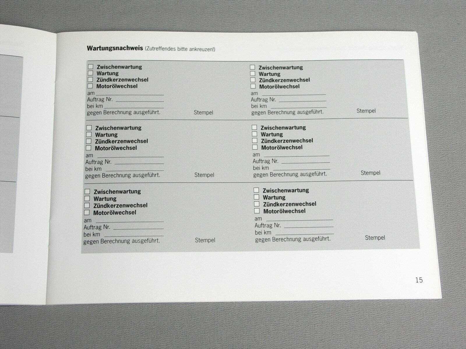 Carte service Porsche