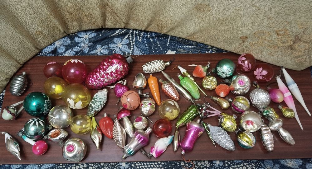 Игрушки ёлочные, СССР - одним лотом