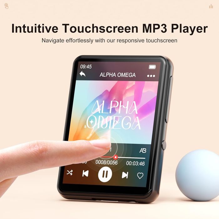Player MP3 cu Touchscreen, Ecran 2.4 inch, Bluetooth 5.3 128GB Memorie