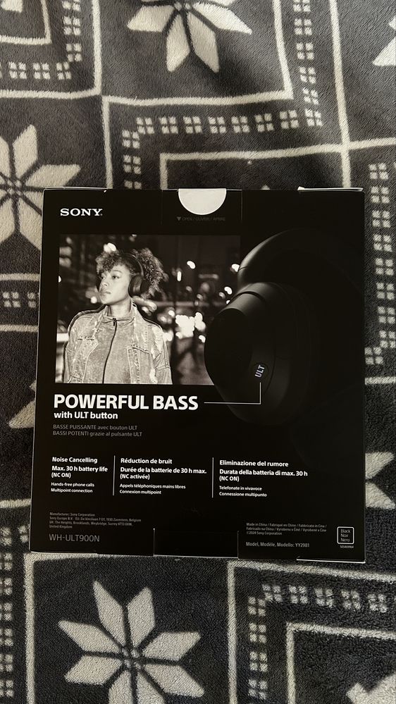 Căști Wireless Sony ULTWEAR nou- sigilat (WH-ULT900N)