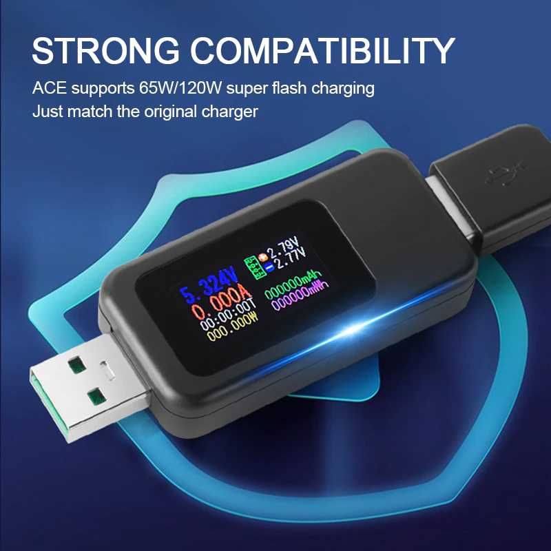 Tester digital USB 10 in 1 Voltmetru Ampermetru 0-30v 5A