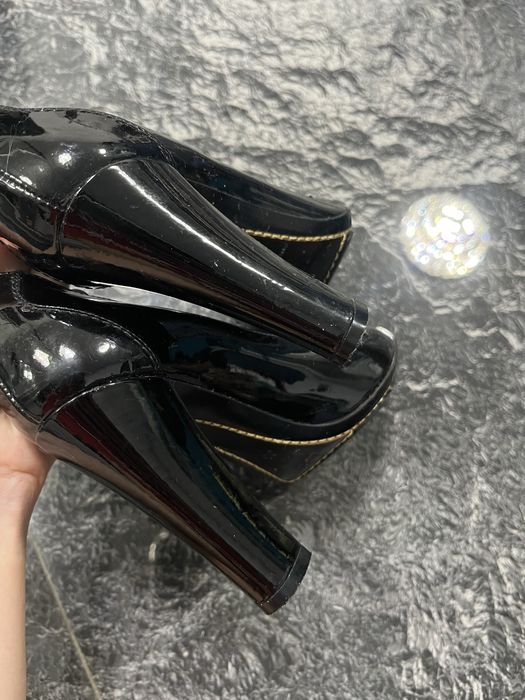 Pantofi Eleganti Negri Dior Lacuiti cu Toc