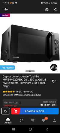 Cuptor microunde Toshiba 20l