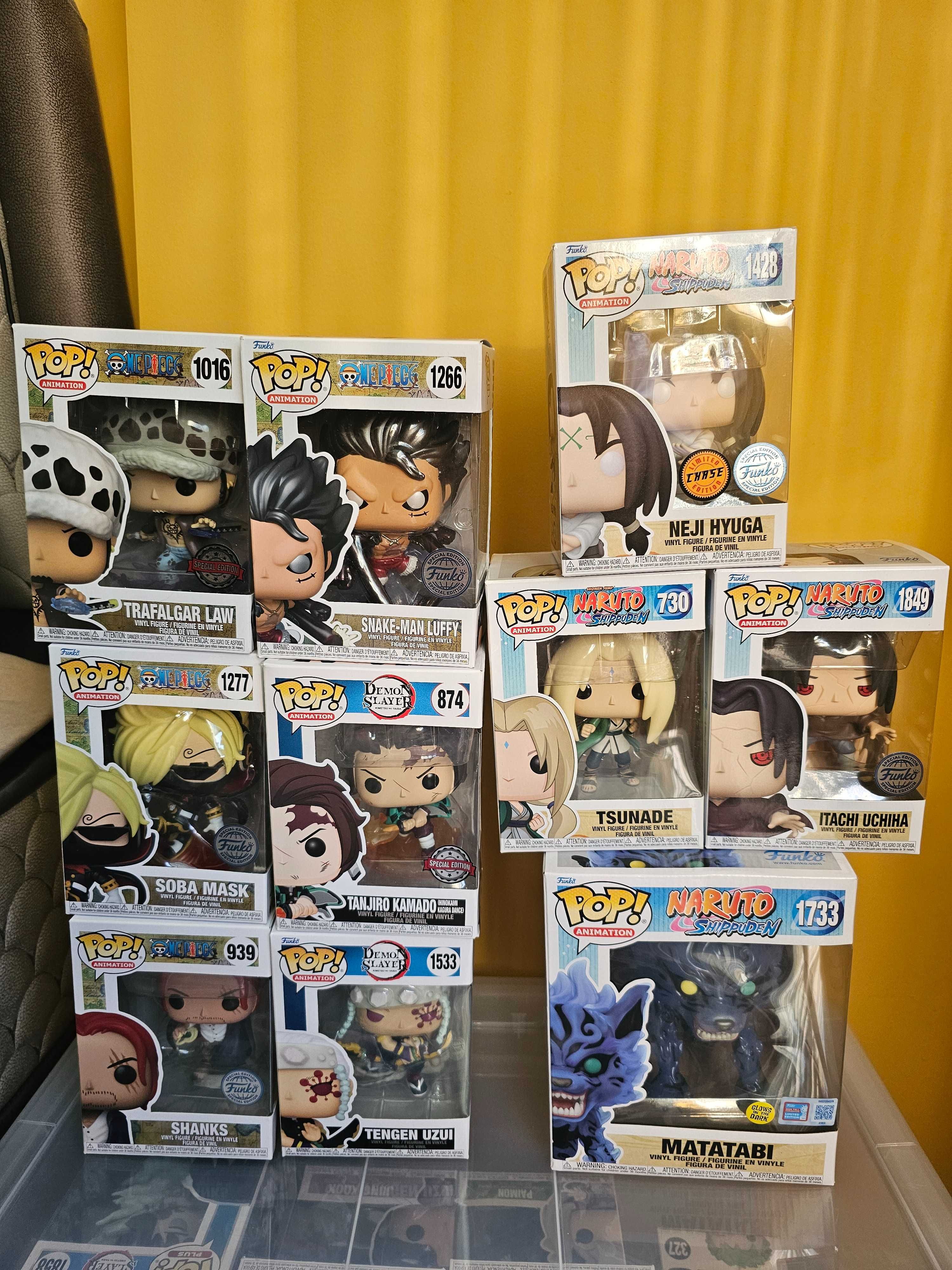Funko POP!  Naruto,  One Piece, Demon Slayer