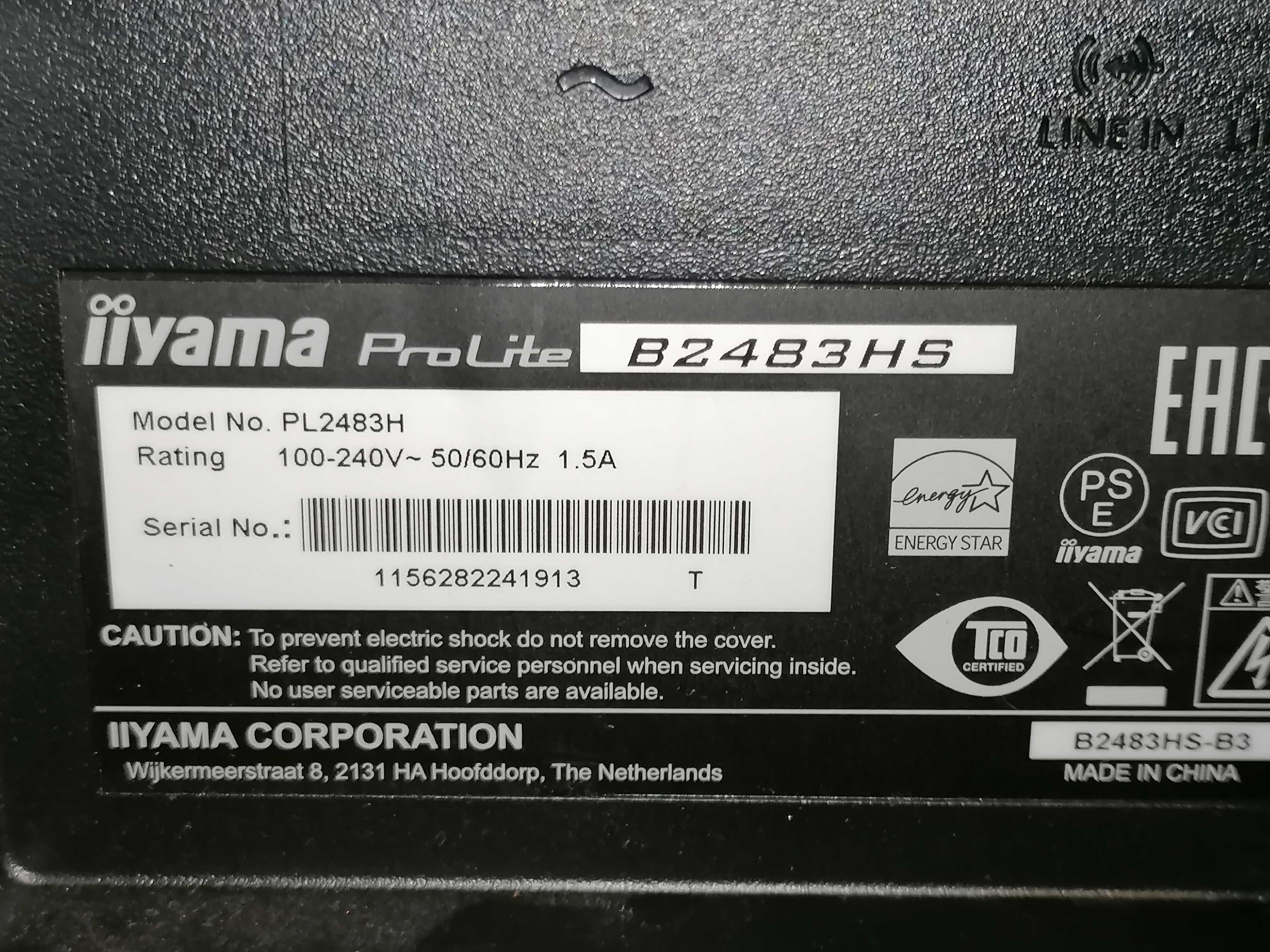 Monitor LED Iiyama ProLite 24", Full HD, HDMI