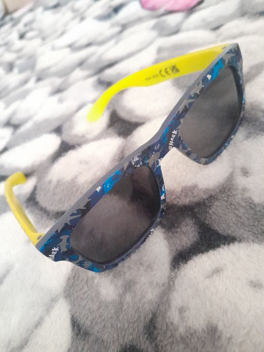 Ochelari de soare tip Wayfarer, model camuflaj albastru | UV400