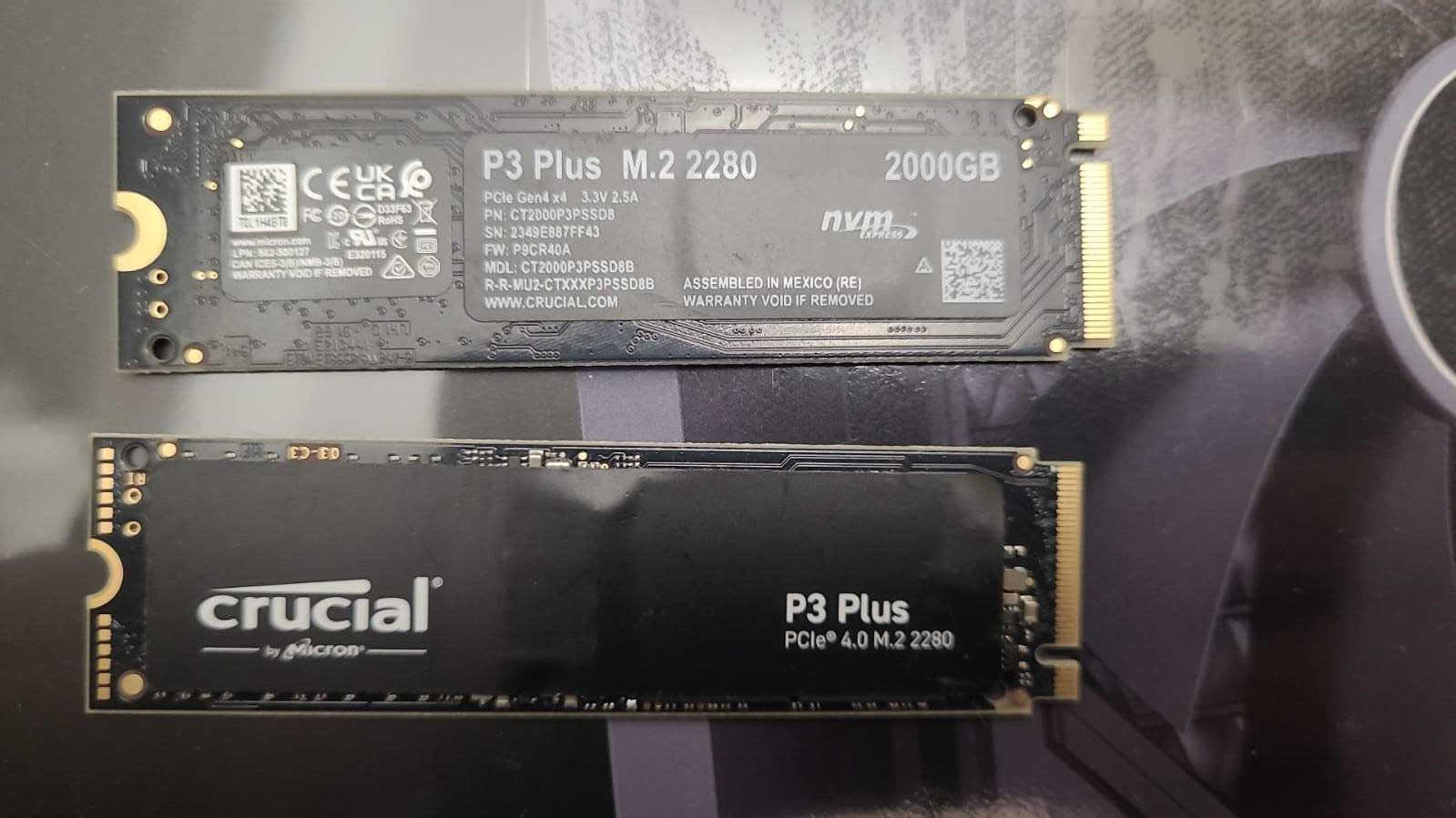 SSD crucial t700 2 tb 12400 mb.PCIE 5.0/ crucial p3 plus 2 tb pcie 4.0