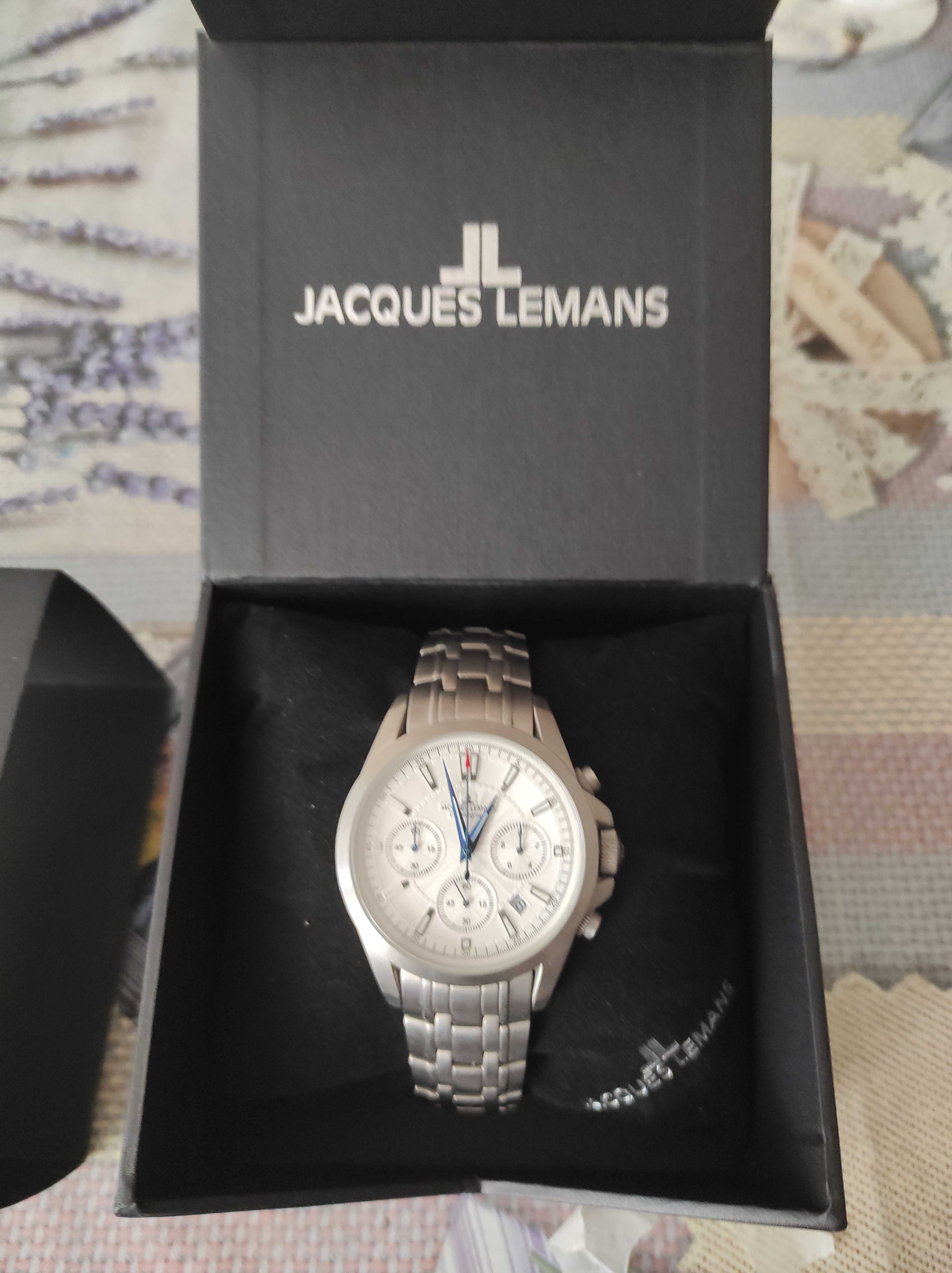 Оригинален Титанов Часовник Jacques Lemans Chronograph