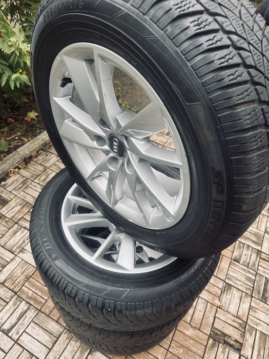 Roti Audi 16 cu pneuri Dunlop Winter Sport 3D 205 60 16 Iarna Audi AO