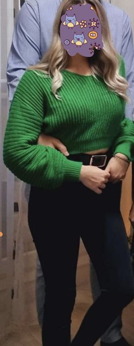 Pulover tricotat nou- măsura M- L