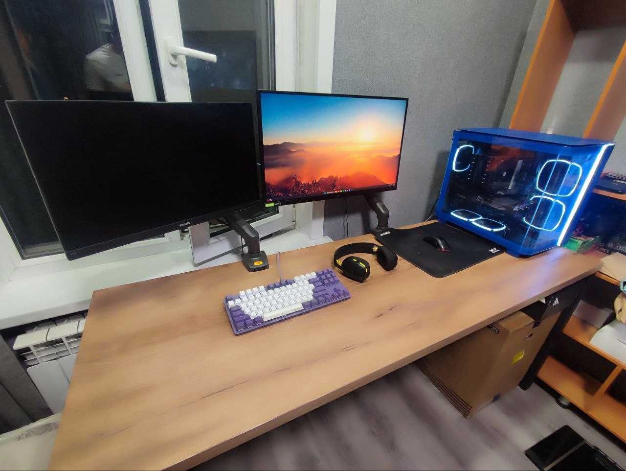 Игровой ПК (7800X3D + RX 7800XT + 32GB DDR5 + 2TB NVMe) + Два монитора