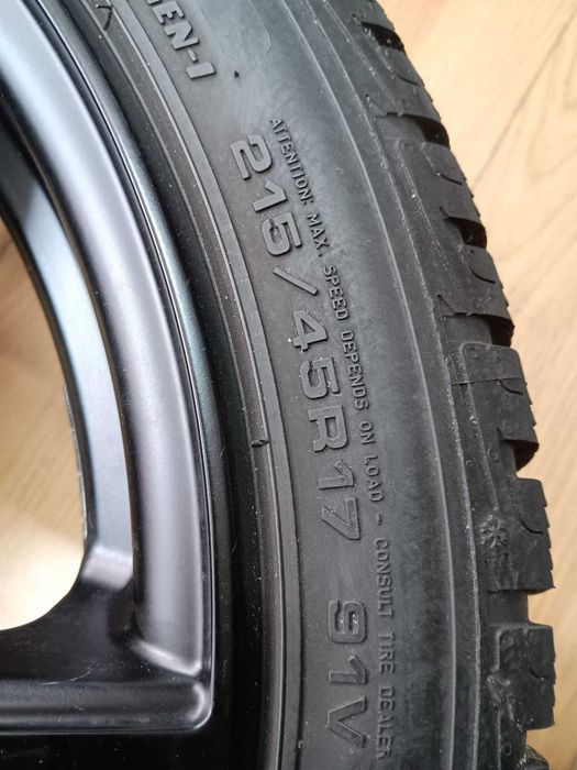 Jante 17 Seat Ibiza Mk5 Skoda Fabia VW Polo anvelope 215/45R17 8mm