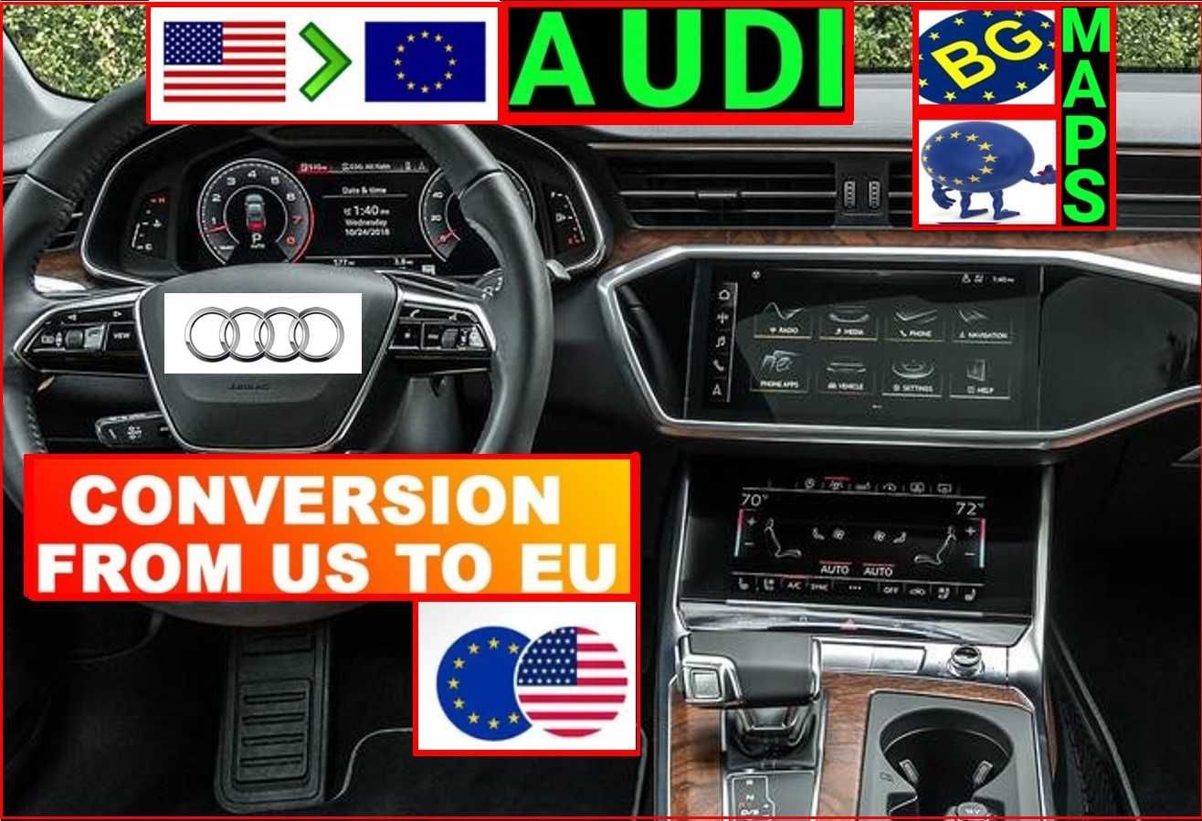 Audi Конвертиране карта навигация USA to EU Mh2P Apple CarPlay Android