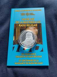Moneda argint BNR 100 de ani de la nasterea lui Radu Beligan