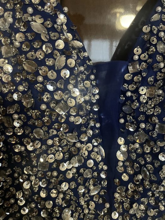 Бална рокля XL синя