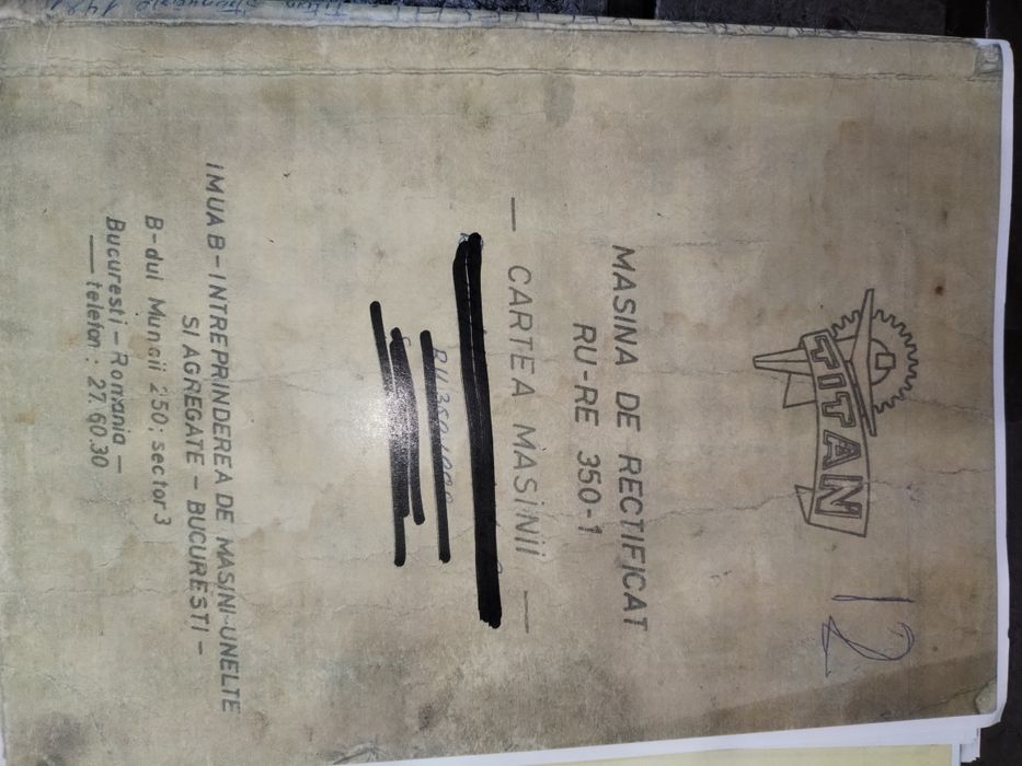 Carte strung,freză, mașină rectificare