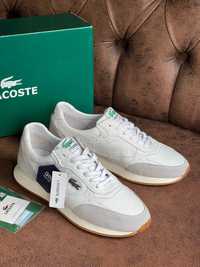 Adidasi barbati lacoste piele