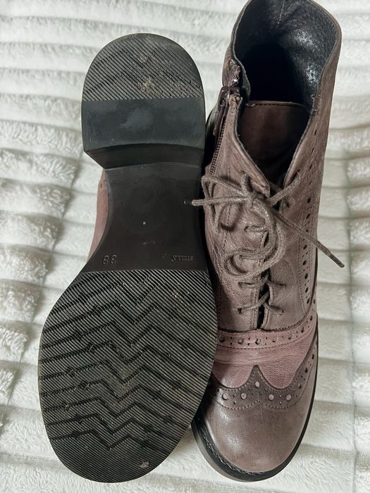 Botine italienești, din piele moale, învechită de la Via Stadio