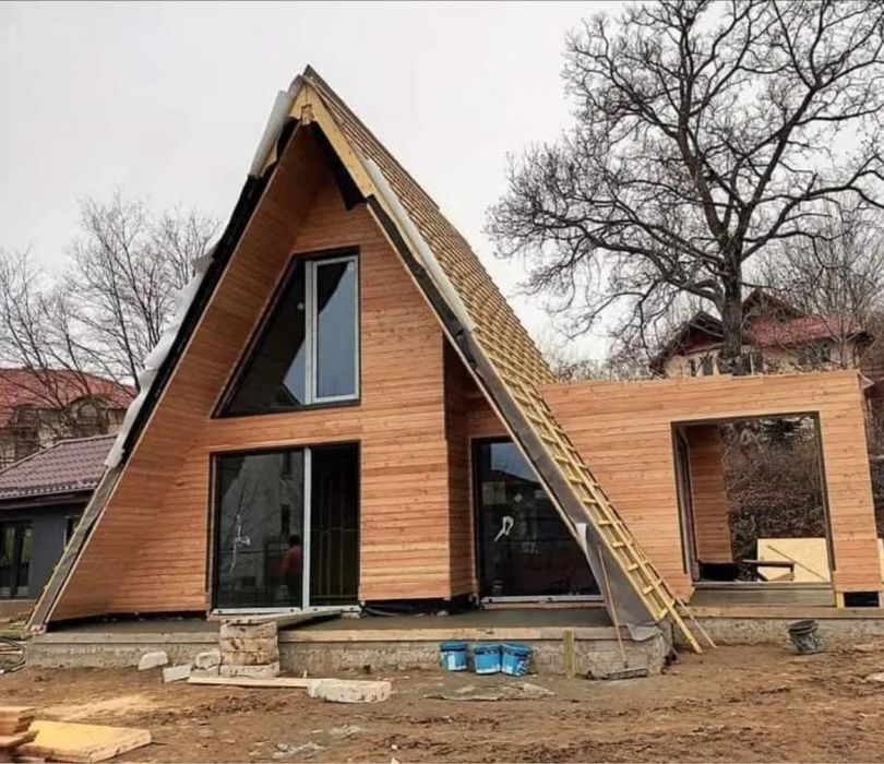 Construim cabane stil A-frame