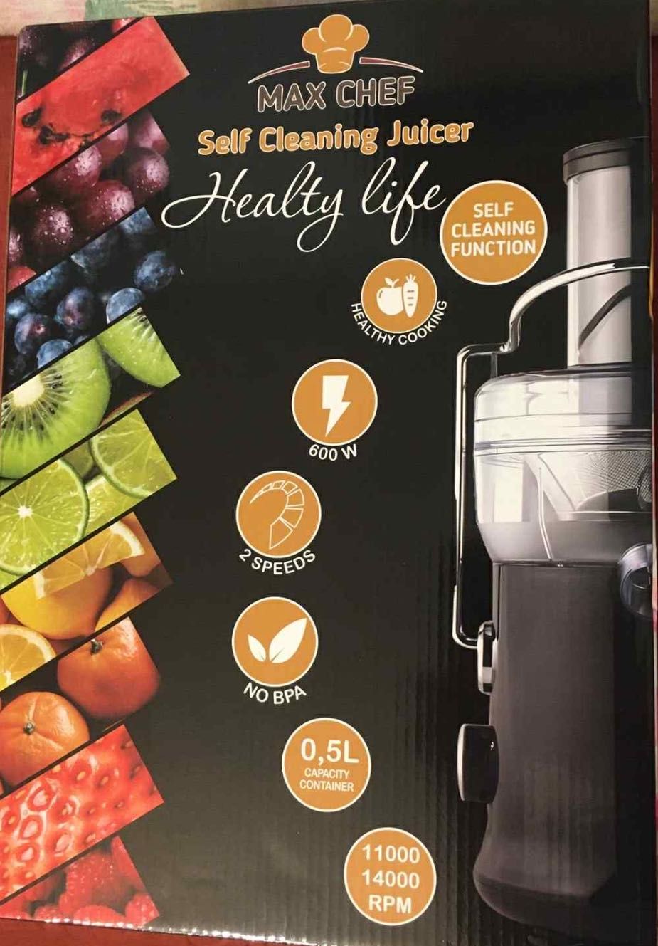 Сокоизтисквачка, самопочистваща се - Starlyf Self Cleaning Juicer НОВА
