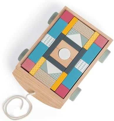 Нова Детска играчка дървена количка образователна игра с форми цвят