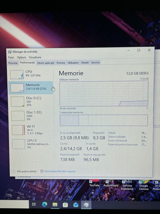 Laptop gaming| 17,3 inch| procesor i7| 12gb ram | ssd 128gb+hdd1 terra