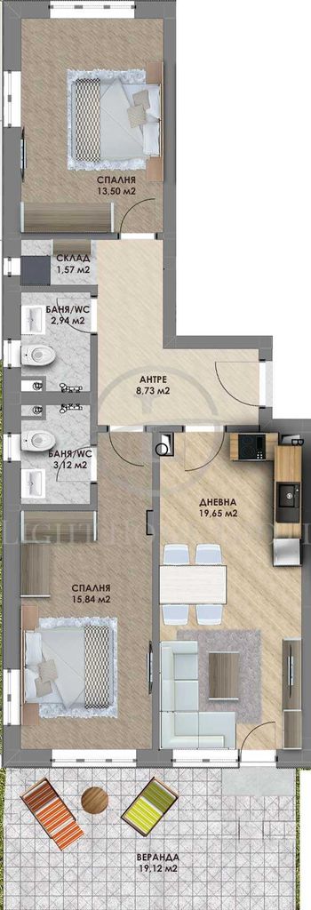 Продава се Тристаен апартамент в Пловдив, Христо Смирненски - 111 кв.м за 970 €/кв.м - Снимка #1