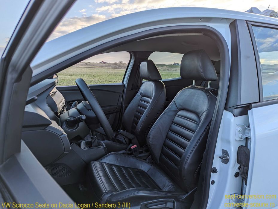 Sistem adaptare scaune de VW Scirocco pe Logan Sandero 3 III 2020 +