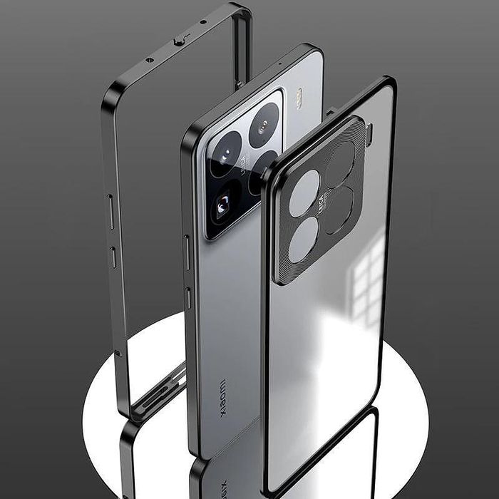 Двоен магнитен кейс за xiaomi 15t pro със защита на камерите