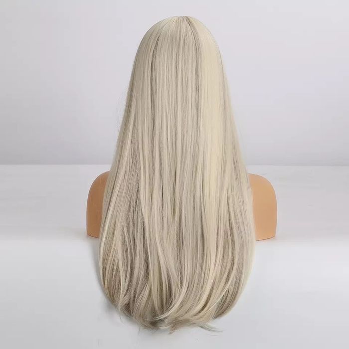 Peruca S89 (Daira-Shop.ro)breton blond platinat deschis alb gri suvite