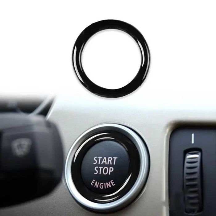 Inel buton start stop negru lucios BMW E90 E91 E87 E88 E60 E61 X1 E84