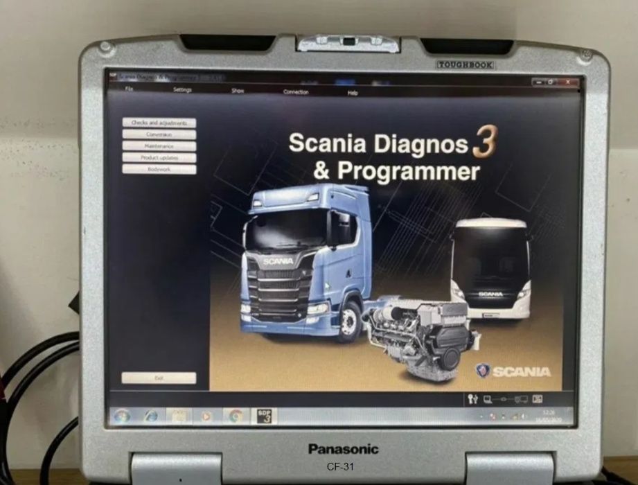 Diagnoza profesionala Scania VCI3 2024+ Laptop Panasonic CF Militar i5