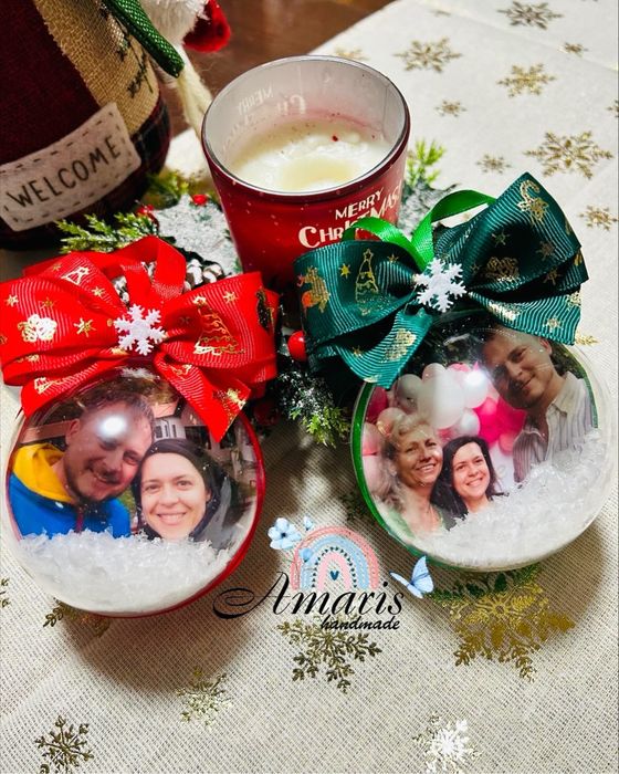 Коледни топки за елха със снимка