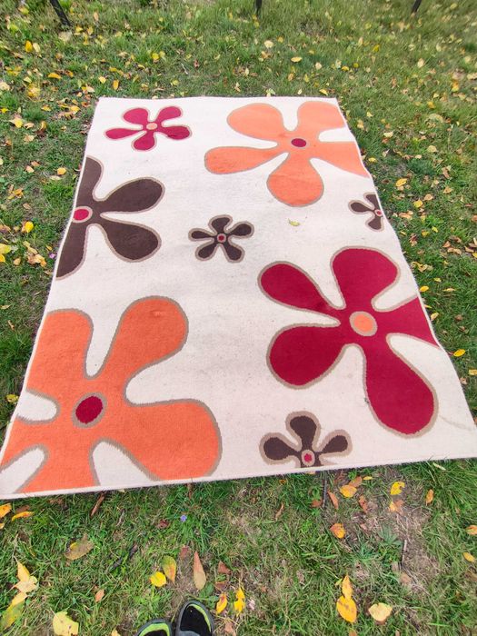 Covor din lână cu flori mari 230x160 cm