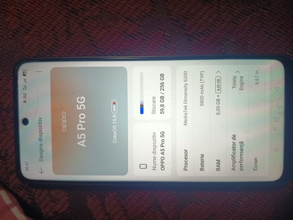 Vând Sau schimb Oppo A5 Pro