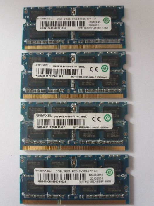 DDR3 2GB 2RX8 PC3- 8500S 777 HF RAMAXEL