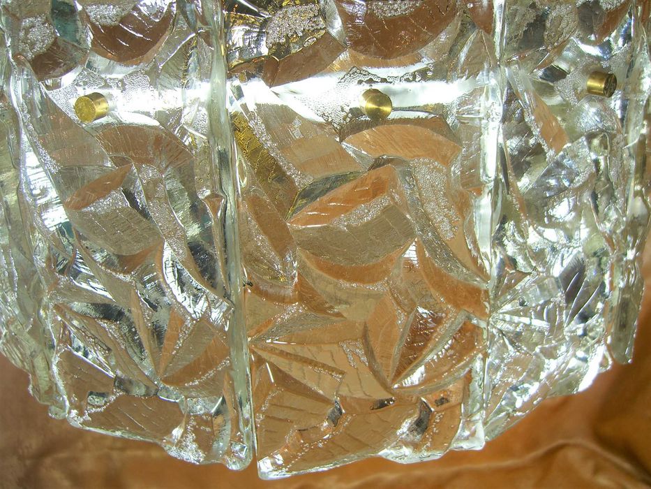 Lustra Art Deco Mid Century Modern, Doria, cristal alama unica vintage