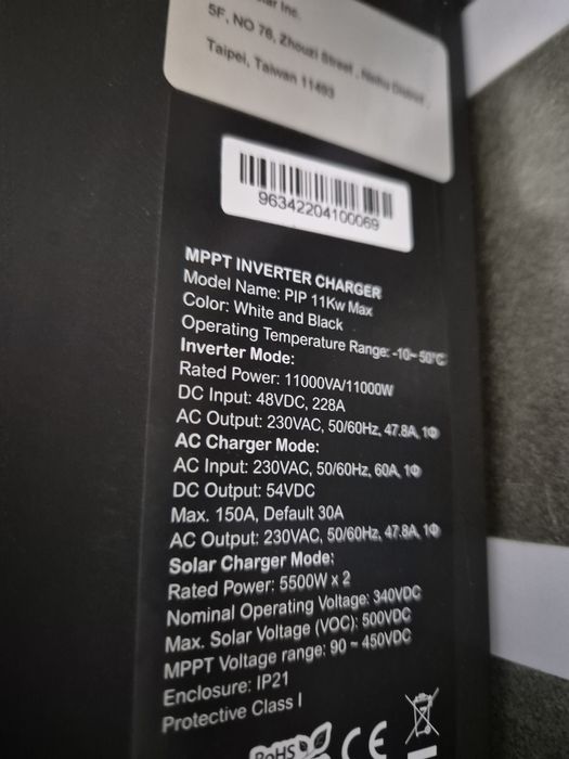 Invertor MPP Solar  48V 11kw 2x MPPT 500V