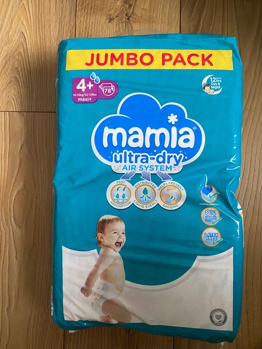 Scutece MAMIA - 4+ ( 78bucati) jumbo pack NOI, nr  5 de la 11-16kg