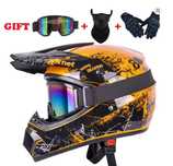 Cască moto Criss/enduro +Set cadou(Ochelari, Mănuși, Cagulă)