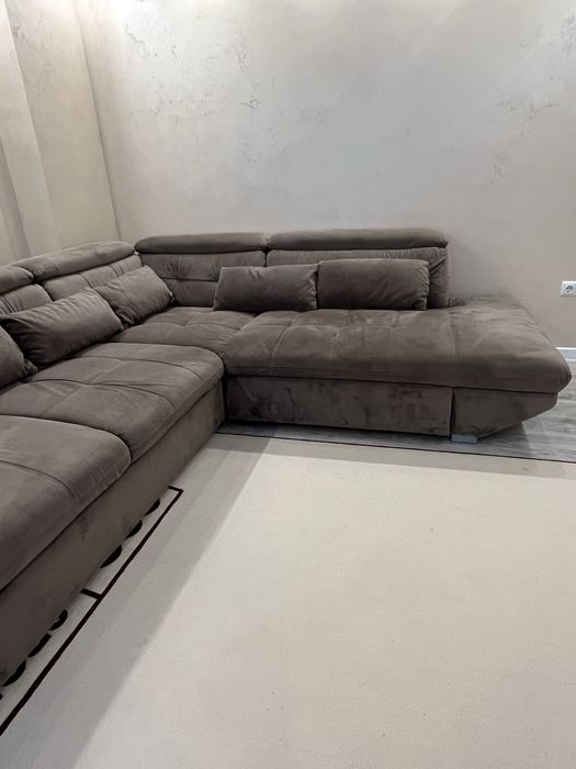 Ъглова холна гарнитура с ляв подлакътник и функция сън 233/311/80см