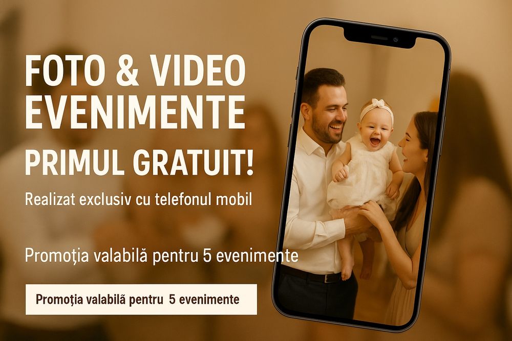 Foto & Video evenimente, realizate exclusiv cu telefonul mobil!